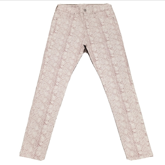 NEW AG adriano Goldschmied Ivory Python Farrah Skinny Jeans - Picture 3 of 7